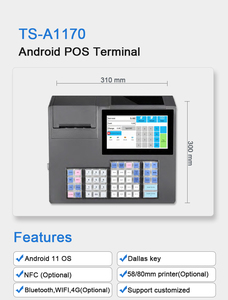 Teclado electrónico todo en uno para Android 11, sistema de caja registradora con Software e impresora térmica de 80mm, 48 teclas, POS - Product Image 6