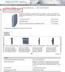 6DL1134-6TH00-0PH1适用于西门子SIMATIC ET 200SP HA，模拟HART输入模块，AI 16XI 2线HART HA - Product Image 3