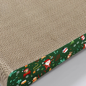 2 Sides <strong>Use</strong> Corrugated Paper Bulk Production Cat Scratch Protector Mat Cat Scratcher Pad - Product Image 2