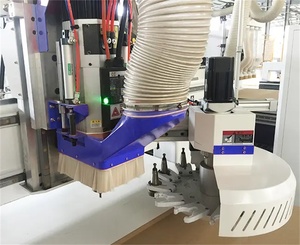 手芸製造パネルCNCマシンウッドドア生産ライン自動ローディングアンロードロータリー彫刻ウッドATCCNCルーターマシン - Product Image 5