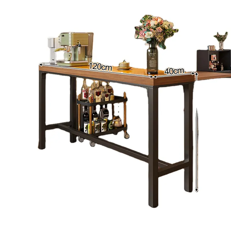 Table de bar en bois Combohome pour table haute unique Table et chaise de comptoir de bar de cuisine