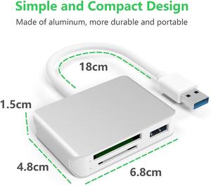 멀티 카드 리더 어댑터 5Gbps 읽기 작가 XQD 카드 리더 소니 G & M 시리즈 XQD/XQD TF/<span class=keywords><strong>SD</strong></span>/SDHC 카드 - Product Image 5