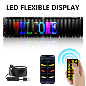 Arabalar için şeytan gözler ışık büyük programlanabilir esnek LED sergi ekranı DIY araba dinamik LED akıllı renkli göz lambası yumuşak ekran - Product Image 6