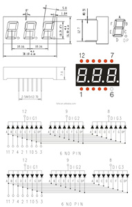 0.4&quot; 3 Digit 7 Segment LED <strong>Display</strong> Red <strong>Digital</strong> Tube High Brightness <strong>Digital</strong> <strong>Display</strong> Module - Product Image 5