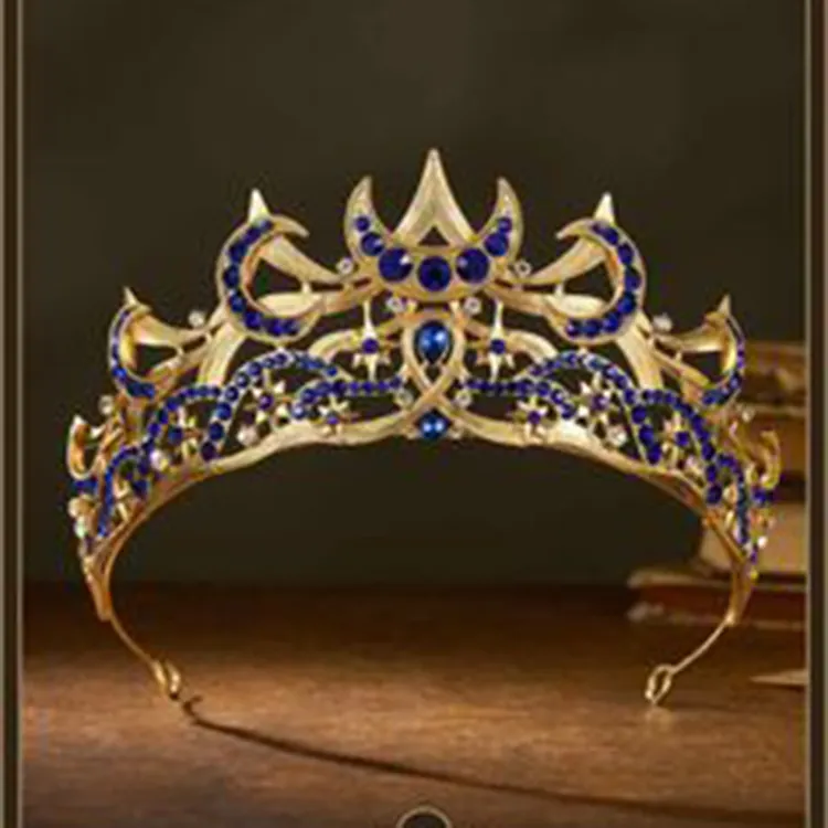 Atacado Ouro Noiva Cabelo Coroa Tiara bule Cristal Tiara E Coroa Acessórios Do Cabelo Do Casamento