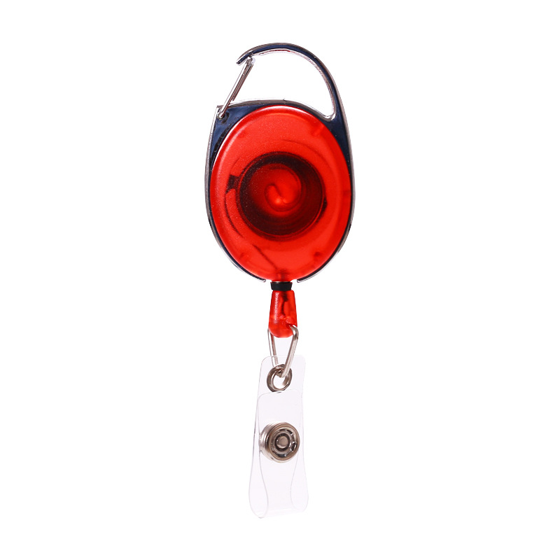 Oval without back clip transparent red