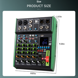 Professional 6 Channel USB Digital <strong>Audio</strong> Mixer OTG Phone Blue Tooth <strong>Computer</strong> Recording DJ Console for Outdoor Party Performances - Product Image 6