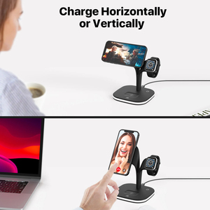แท่นชาร์จไร้สายแบบ3 in 1แท่นชาร์จโทรศัพท์ไร้สายแบบแม่เหล็กสำหรับ Apple Pro - Product Image 4