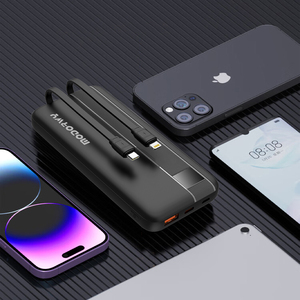 Hot <strong>Sell</strong> <strong>Equipped</strong> with Dual Wire High Capacity Mobile Power Banks 10000mAh Power Charger LED Digital Display with TYPE-C Cable - Product Image 4
