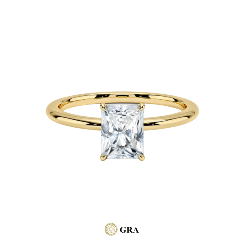1ct radiant moissanite+GRA certificate