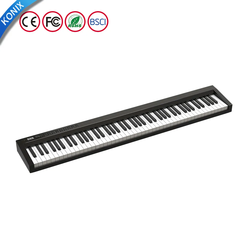88 tuşları ağırlıklı elektronik piyano dijital ekran piyano çin elektronik org klavye