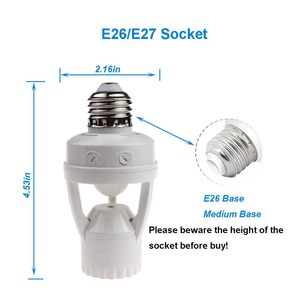 Luz de sensor de movimiento fácil de instalar, sensor de movimiento infrarrojo con portalámparas E26/E27 - Product Image 2
