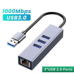 1000Mbps 3 port C tipi HUB USB 3.0 Rj45 Gigabit Ethernet adaptörü Tablet PC için dizüstü bilgisayar aksesuarları - Product Image 2