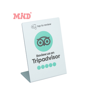 Programmier bare digitale Business-Display-Tischst änder aus PVC-Kunststoff Social Media Google Review NFC-Ständer - Product Image 4