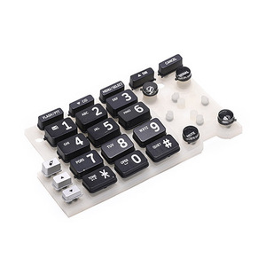 Teclado personalizado P + R Teclado de silicona conductora con plástico - Product Image 1