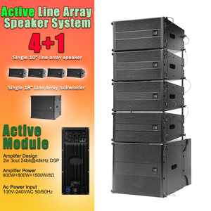 Draagbaar luidsprekersysteem met 10 inch actieve <span class=keywords><strong>line</strong></span> <span class=keywords><strong>array</strong></span> speakers voor kerk, show en projecten - Product Image 5