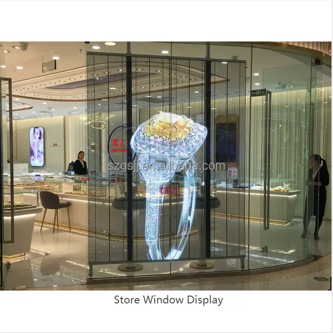 Торговые центры витрина реклама светодиодная видео стена для помещений P3.91 P7.81 HD прозрачный СВЕТОДИОДНЫЙ дисплей