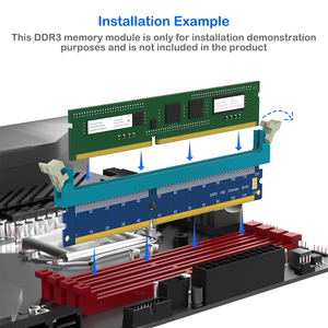 <strong>Desktop</strong> Computer DDR3 Ram Adapter <strong>DDR</strong> 3 <strong>Memory</strong> Module for Test Protection Card Short Fixed Buckle RAM protection Accessories - Product Image 4