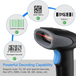 Escáner de código de barras 2D, compatible con conexión inalámbrica de 2,4G, Bluetooth y conexión por cable USB, conecta teléfonos inteligentes, tabletas, PC - Product Image 5