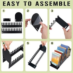 12-Tier Đen Acrylic thiệp chúc mừng hiển thị giá xách tay bưu thiếp đứng bán lẻ truy cập bàn Tabletop Organizer Sticker hiển thị - Product Image 3