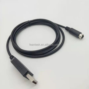 PL2303 cavo di programmazione PLC adattatore convertitore seriale RS232 da USB a Mini DIN 8pin maschio