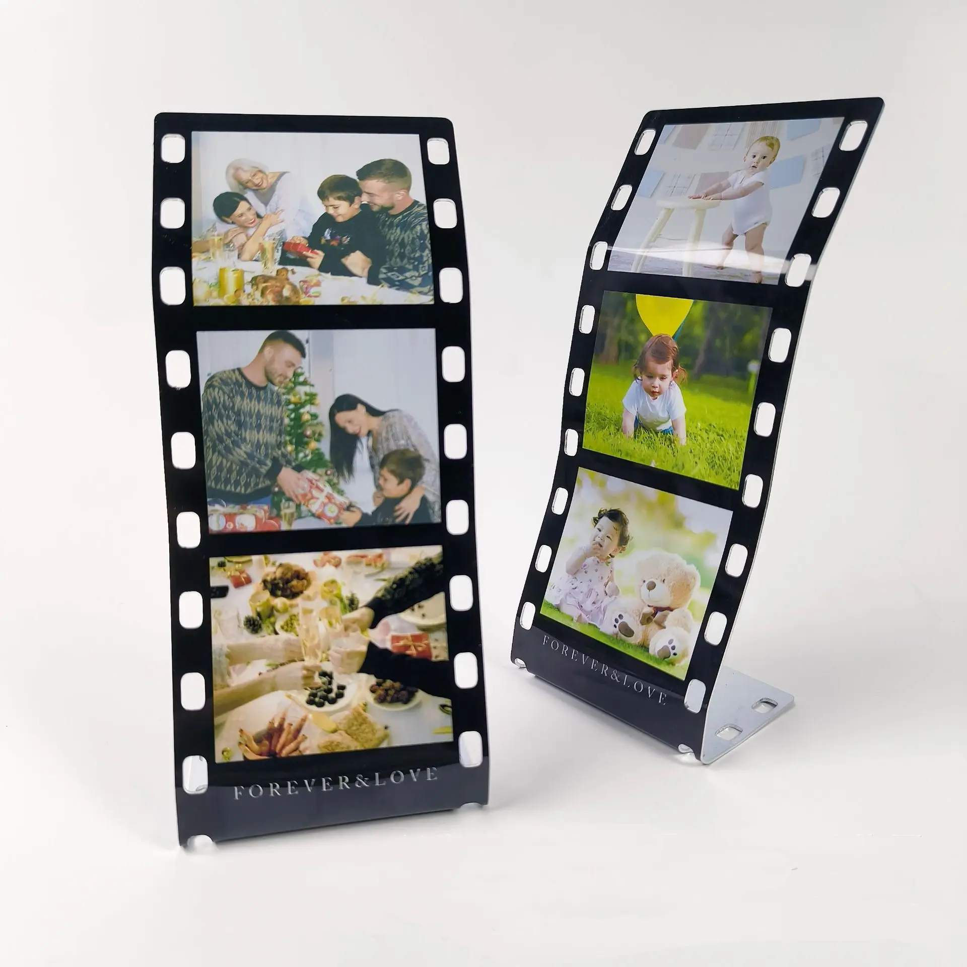Nuovi spazi vuoti per sublimazione bianchi rotolo per fotocamera in alluminio cornice per foto in metallo con personalità Set libro personalizzato per la crescita del bambino