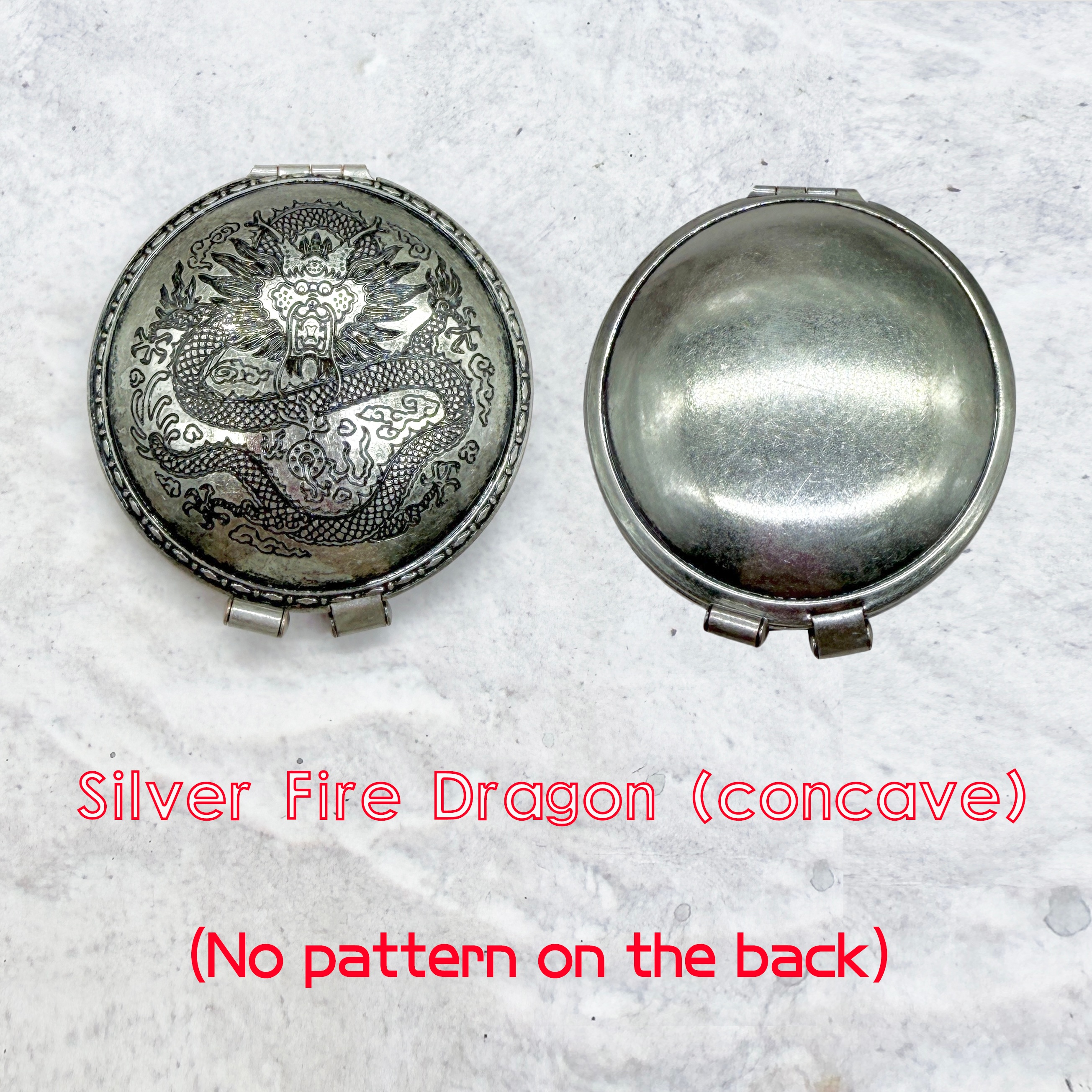 Dragon de feu argenté (concave)