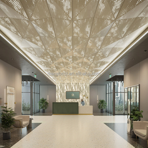 现代大厅假天花板装饰定制建筑金属3d拉伸天花板 - Product Image 4