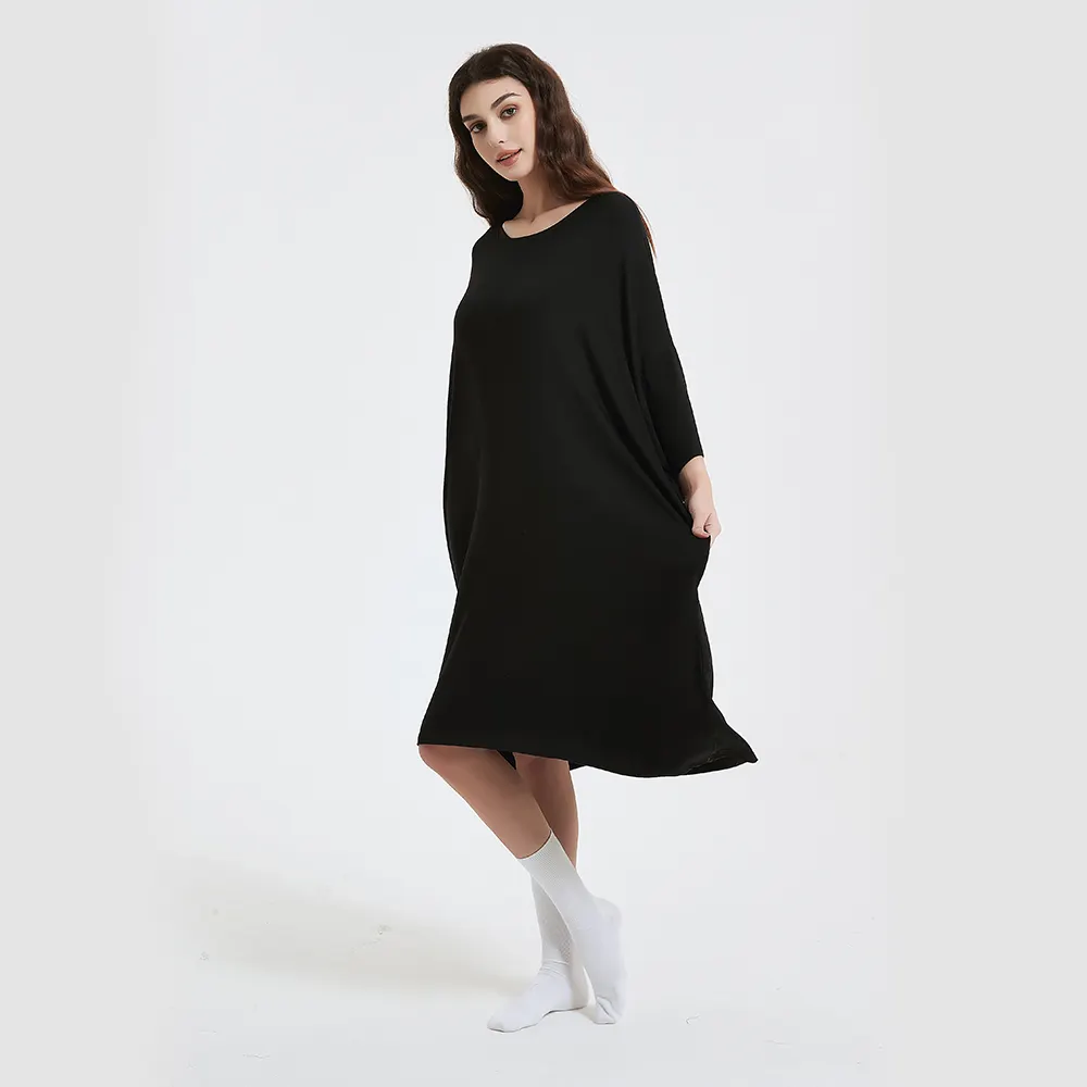 Bamboe Oversized Slaap T-Shirts Nacht T-Shirts Oversized Nachthemden Schattige Nachtjapon Meisjes Sleepwears Dames Nachtkleding