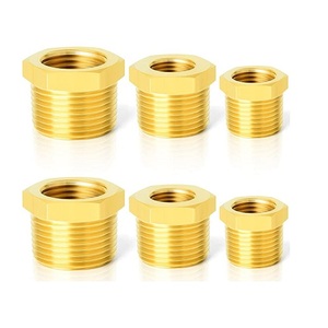 Hex Bushing Pipe Fitting 1200psi Threaded Pipe Reducing g <strong>1</strong>&quot; NPT Male X <strong>3</strong>/<strong>4</strong>&quot; NPT Female Adapter Brass <strong>Reducer</strong> Hex Bushing - Product Image 5