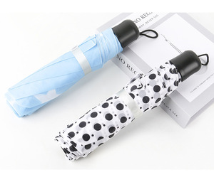 高品质批发促销便宜定制标志印花3折叠伞轻质中国制造伞 - Product Image 1