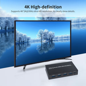 支持高清2K * 4K AIMOS AM-KVM 201CL 2合1高清/USB KVM交换机2主机共享1显示器/键盘和鼠标集KVM交换机 - Product Image 6