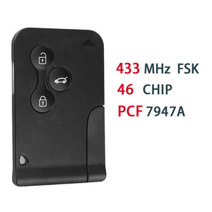 Remote-Fahrzeug kartens chl üssel für Renault Megane Ii Scenic Ii Grand Scenic Ii 2003-2008 3-Tasten-Ersatz 433MHz Pcf7947A 46 Chip - Product Image 2