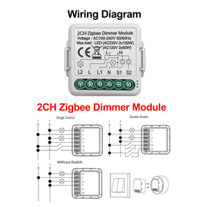 <strong>Zigbee</strong> 2 Gang Dimmer Module DIY Wireless <strong>Zigbee</strong> Smart Home <strong>Zigbee</strong> Led Dimmer Tuya Gateway - Product Image 4