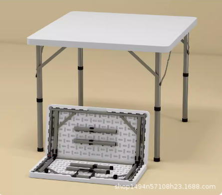 Table carrée pliante blanche