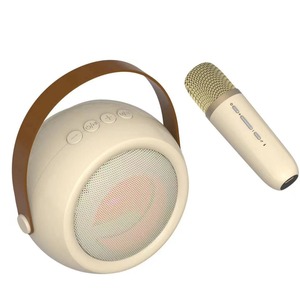 Portable for Bluetooth Speaker with RGB LED Lighting Microphone and 5W Power Output for Home <strong>K</strong> <strong>Small</strong> Family KTV New Handle - Product Image 3