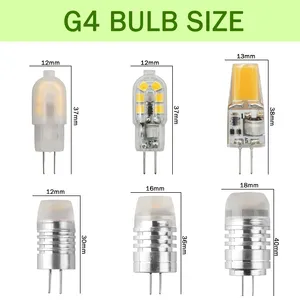 Yüksek ışık <span class=keywords><strong>LED</strong></span> G4 MINI AC DC 12V 24V düşük güç 1.2W <span class=keywords><strong>1.4W</strong></span> 1.5W 2W 3W verimlilik kristal avize mutfak için Strobe