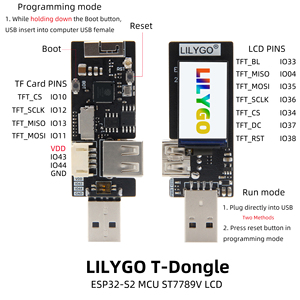 LILYGO T-Dongle ESP32-S2 Entwicklungs platine 1,14-Zoll-LCD-Display Drahtloses WIFI-Modul OTG-männliche weibliche Schnitts telle unterstützt TF-Karte