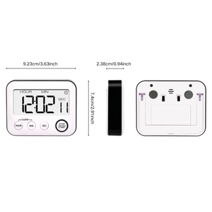 Mini digitale grande LCD elettronico Timer di allarme silenzioso luce vibrante conto alla rovescia con magnete per lo studio degli studenti dei bambini - Product Image 4