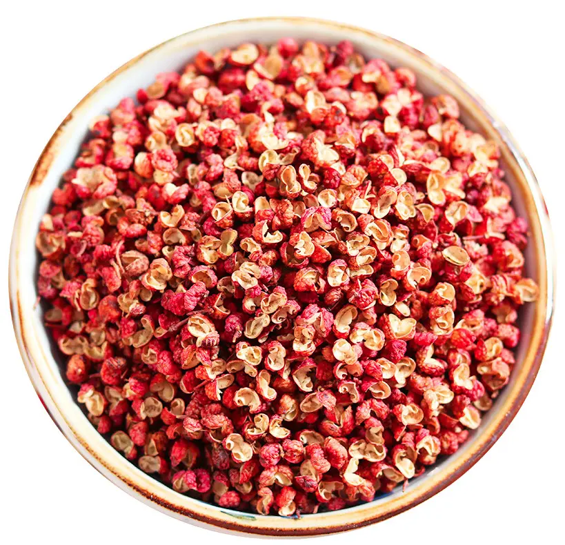 Toptan baharat kurutulmuş peppercorn kurutulmuş kırmızı sichuan biber iyi renk güçlü aroma huajiao dikenli kül çilek