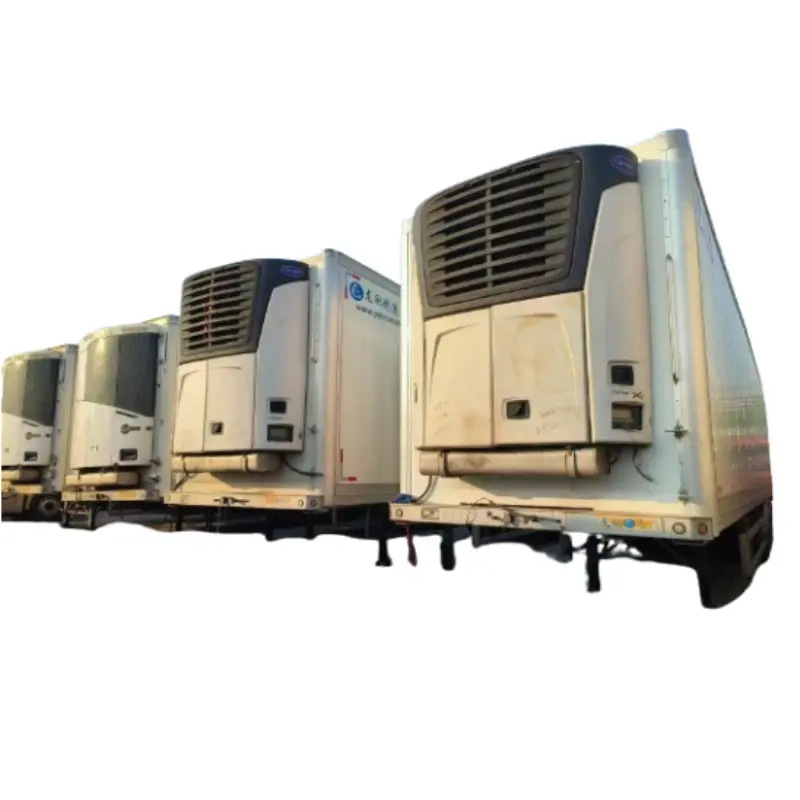 Precio bajo y alto costo-efectivo de doble temperatura Reefer Refrigerado Semi Remolque Refrigerado para la venta 12 Blanco 6x6