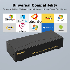 JideTech HDMI多查看器开关4x2 4K @ 30Hz USB 3.0，适用于KVM开关4台计算机2台显示器，支持四路 - Product Image 3