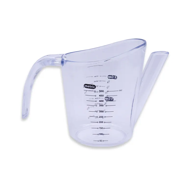 Taza de medir de plástico para hornear, vaso de medir de 300ml, 600ml