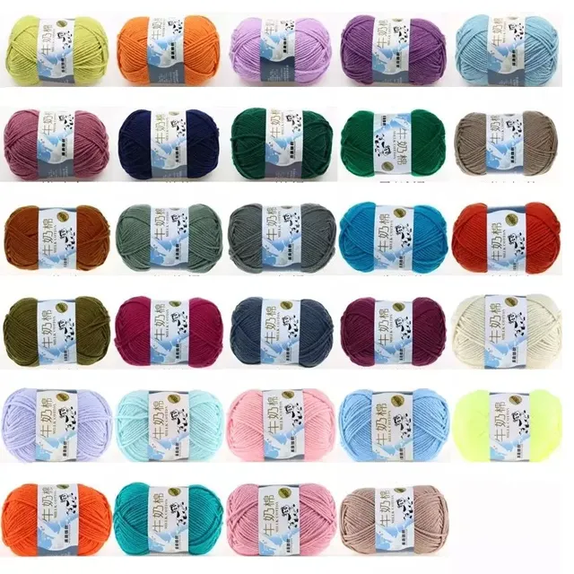 Customization 91 Colour 5 Strand 65g Acrylic Soft Worsted Knitting Milk Cotton Yarn Crochet For Baby