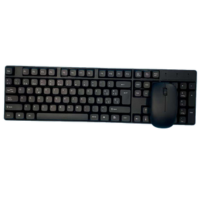 Directo de fábrica, el juego de teclado y ratón inalámbricos más barato, combinación de teclado y ratón de idioma global con logotipo personalizado para escritorios de oficina - Product Image 1