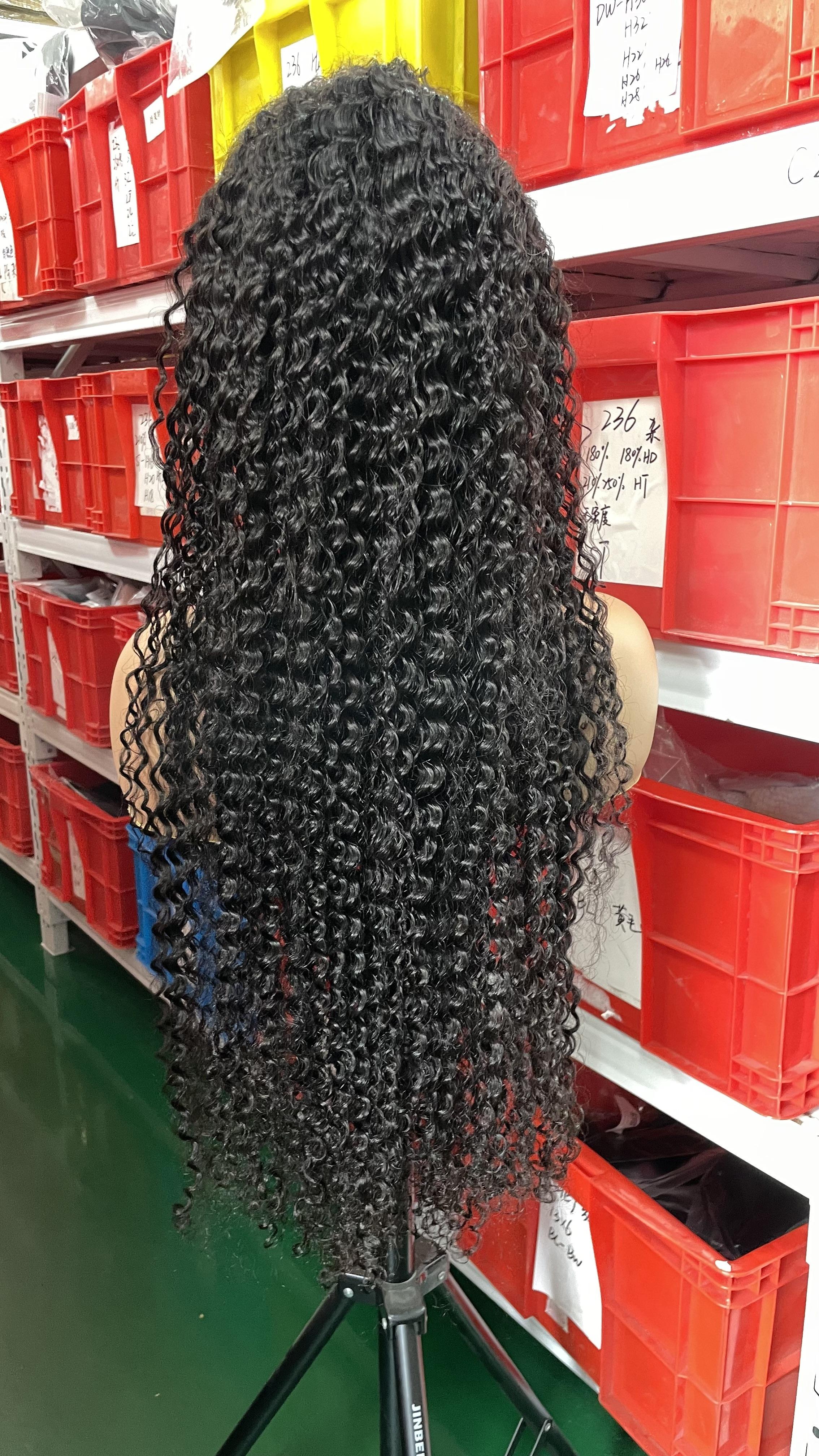 Parrucca anteriore in pizzo con onda d'acqua 13*4