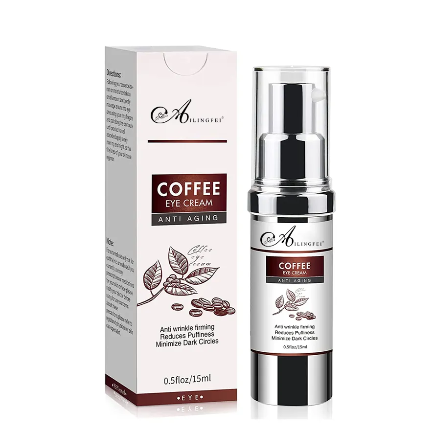 Etiqueta privada melhor natural caffeine anti-rugas creme para os olhos para olheiras, inchaço e sacos de remoção de olho