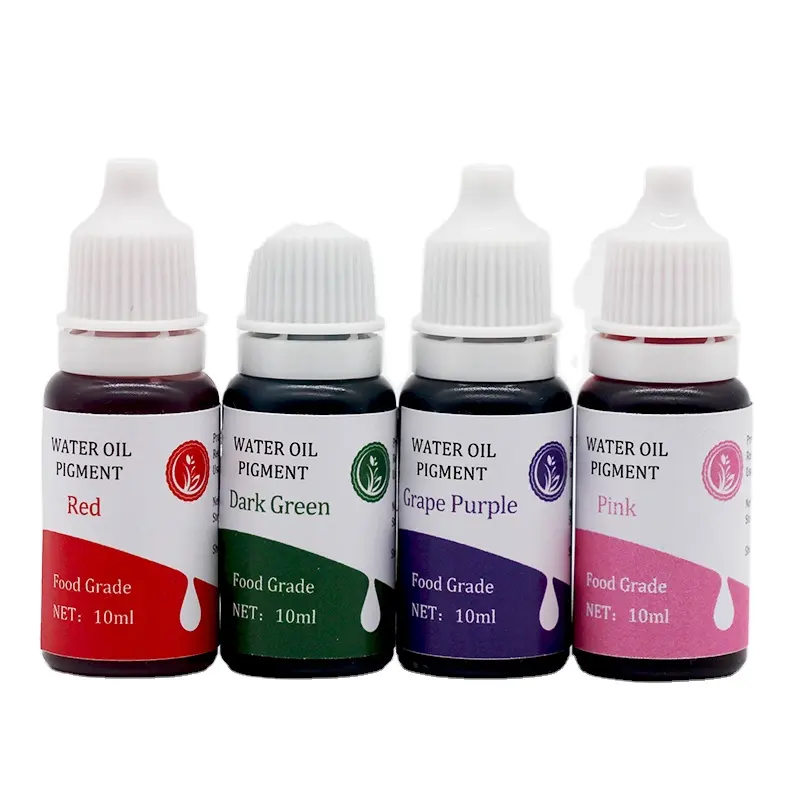 10ml y 30ml de muestra comestible soluble en agua 24 mezcla de pigmento tinte de color líquido para tacos laminados dulces