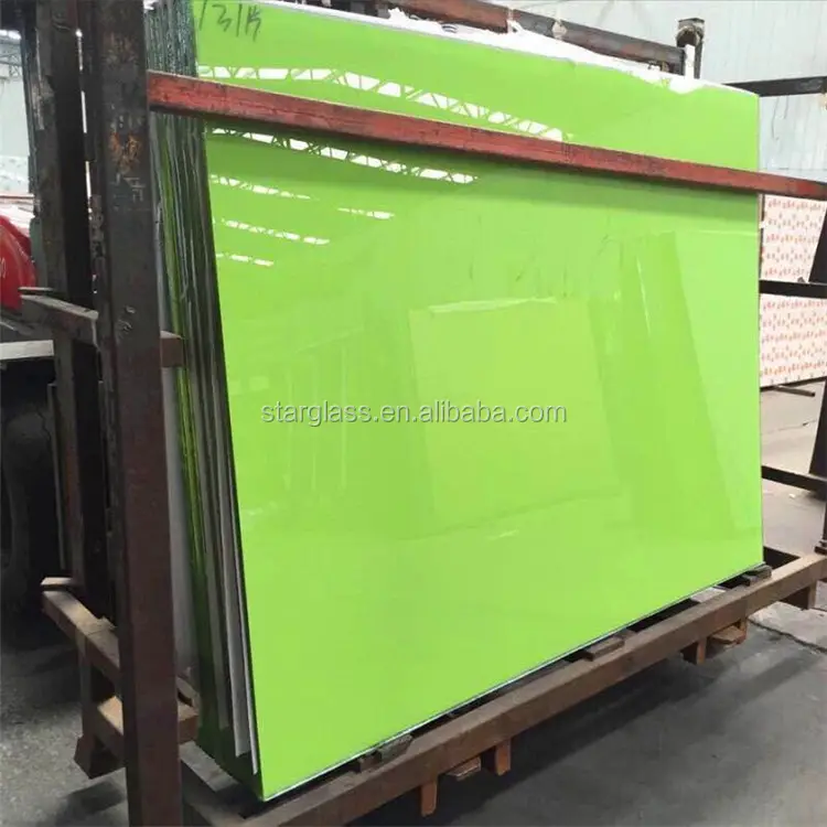 Vidrio lacado de 3mm, 4mm y 5mm, vidrio de construcción pintado opaco de color impreso personalizado, precio