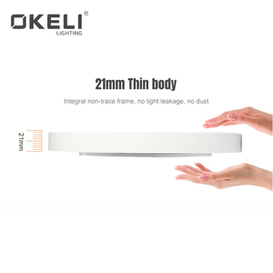 OKELI แผงไฟ Led ทรงกลม24W 28W 38W 48W,รีโมตคอนโทรลอัจฉริยะปรับความสว่างได้2.4G ดีไซน์ทันสมัยสำหรับห้องนอน - Product Image 4